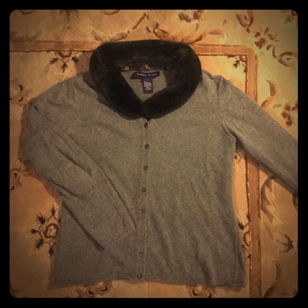 Grey silk sweater
